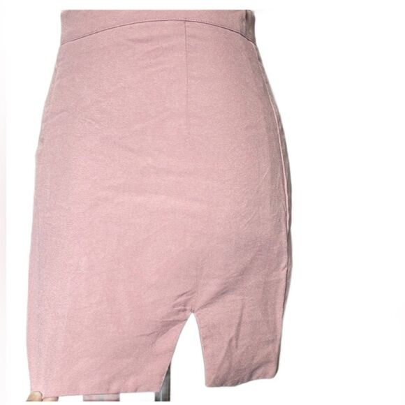 Princess Polly Rose Pink Linen Mini Skirt w/Slit (Size: 2) - Picture 4 of 12